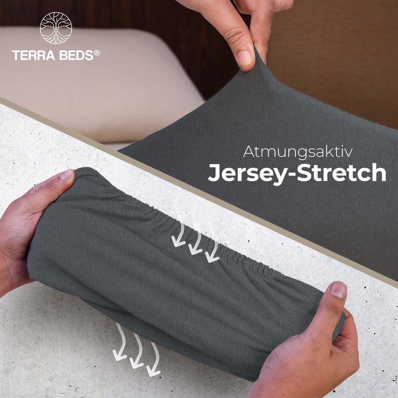 Terra Beds Premium Fitted Sheet, Flat Sheet 90 x 200