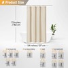 BTTN Stall Fabric Shower Curtain - 54x72 Inch Long Linen