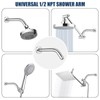 Shower Arm with Flange, 10 Inch Chrome Shower Pipe, Wall