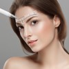 56 PCS Eyebrow Microblading Marker Pen & Disposable Brow Ruler