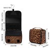 ADTASU Leopard Printing Hanging Travel Toiletry Bag,Leopard Makeup Bag, Waterproof