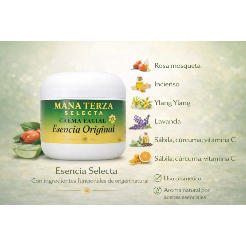 Crema Facial Mana Terza Selecta Aclarante Natural 40g Todo Tipo