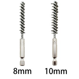 TAODAN 6 Pieces Silver Stainless Steel Hole Brush Set 8/10/12/15/17/19mm Pipe Cleaning Brush for Pipe Cleaning and Deburring