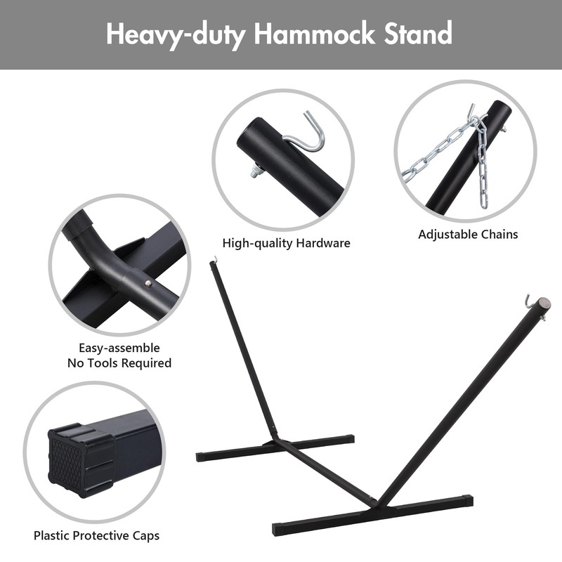 ANOW Double Rope Hammock with Stand 12FT, Heavy Duty Hammock