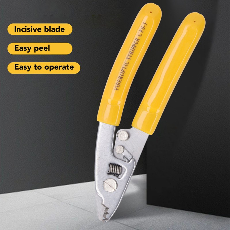 Fiber Optic Stripper Stainless Steel 3 Port Hole Cable Wire