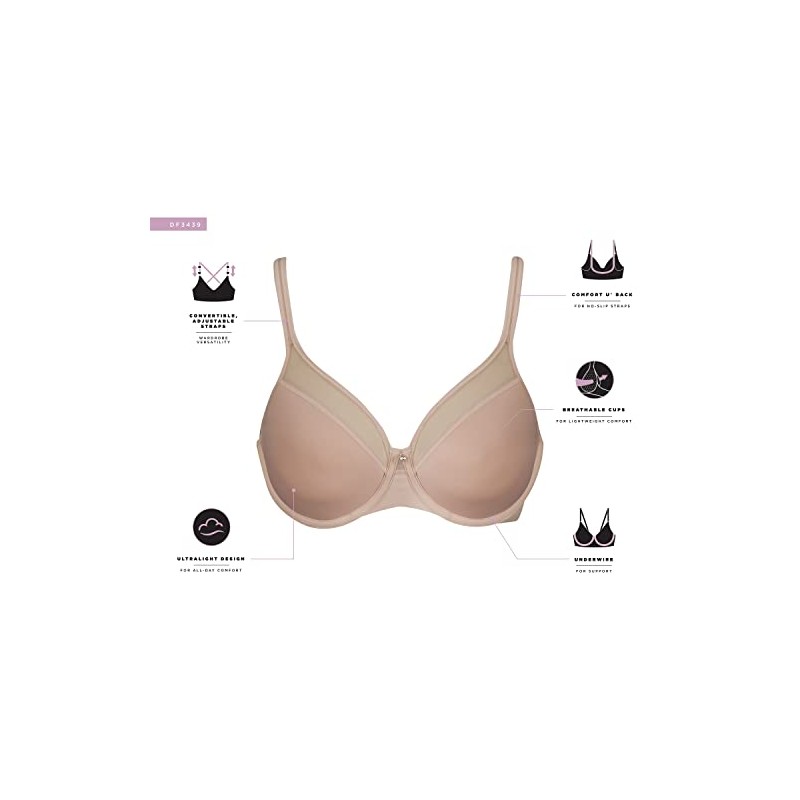 Bali Bali Women's One Smooth U Ultra Illusion Neckline Underwire