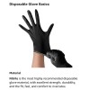 AMMEX GloveWorks GPNB46100 Industrial Black Nitrile Gloves, 5 mil, Size