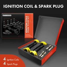 A-Premium (Yellow) Set of 8 Ignition Coil Pack and Iridium Spark Plugs Compatible with Subaru Outback 2015-2019, Forester 2017-2018, Impreza 2016, Legacy 2015-2019, XV Crosstrek 2015, 2.0L 2.5L