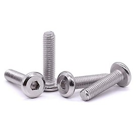 1/4-20 x 3/4" Hex Socket Head Cap Screws Furniture Screws, 304 Stainless Steel 18-8, Round Head Connector Screws for Furniture Baby Bed Chairs, Full Thread, Coarse Thread UNC, Pack of 25