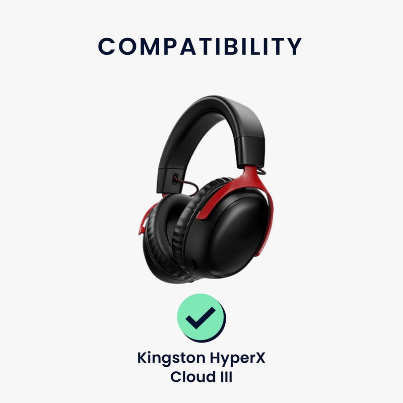 kwmobile Replacement Headphones Microphone Compatible with Kingston HyperX Cloud III