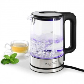 N/A Megachef 1.8 Quart Glass And Stainless Steel Electric Tea Kettle