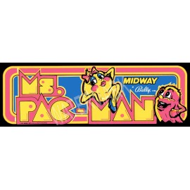 Ms. Pac Man made in the USA High Quality Metal Magnet 2 x 6 Fridge 9111