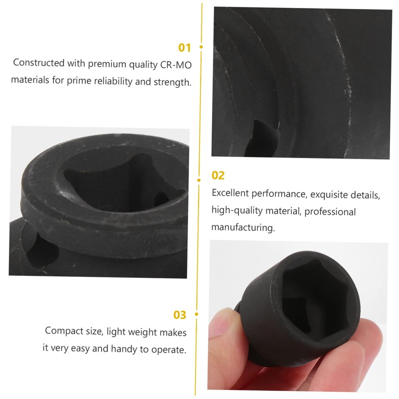TOVINANNA 1pc Pneumatic Hexagonal Socket Sleeve for Electric Wrench Drive