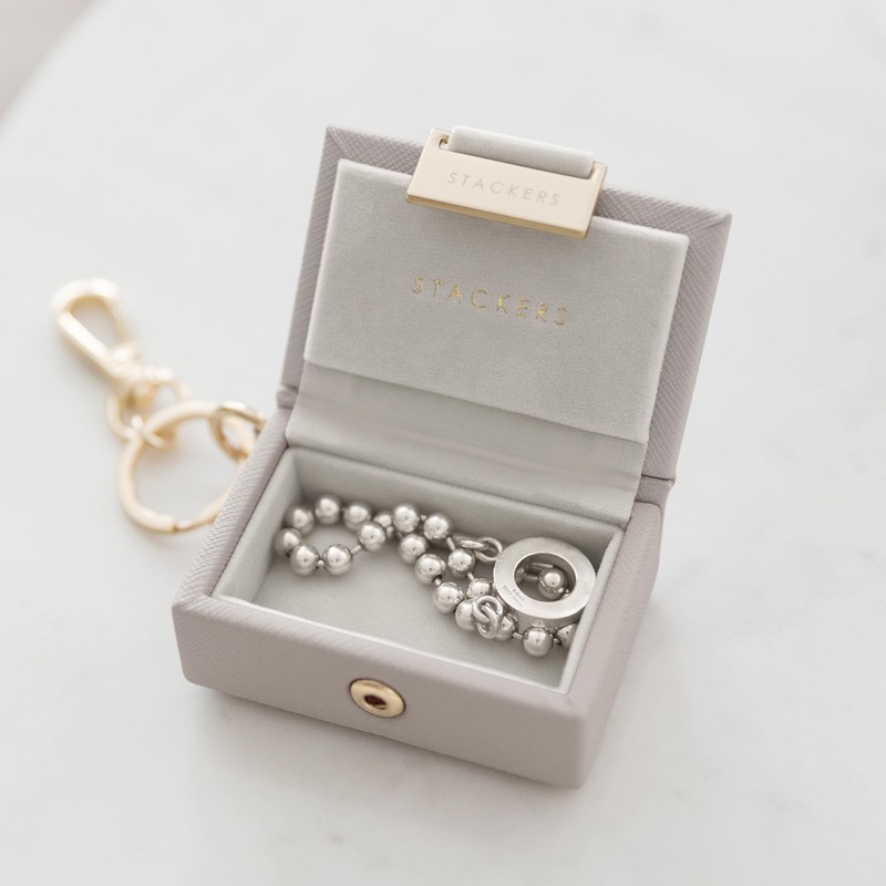 Stackers Nano Jewellery Box Key Ring Cracker Taupe