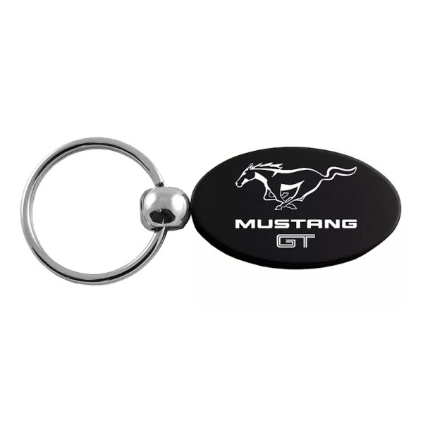 Ford Mustang GT Oval Key Ring (Black)