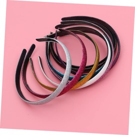 PACKOVE 10Pcs Shiny Glitter Women Hair Frosted Candy Color Headbands for Parties Proms and Everyday Use Mixed Color Hair Accessories for Women