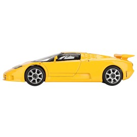 DCD Bugatti EB110 Super Sport Giallo Limited Edition 1/64 Mini GT Diecast Model Car in Bugatti Yellow Metal Functional Wheels