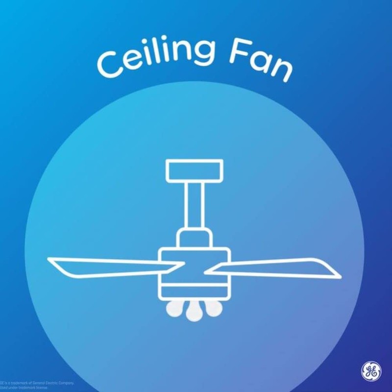 GE A15 Ceiling Fan Decorative Light Bulb, Soft White Finish,