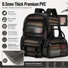 KLFVB Clear Backpack Heavy Duty, 3PCS See Through School Bag