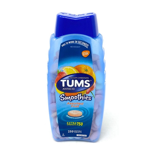 TUMS Extra Strength Smoothies, 250 Chewable Tablets