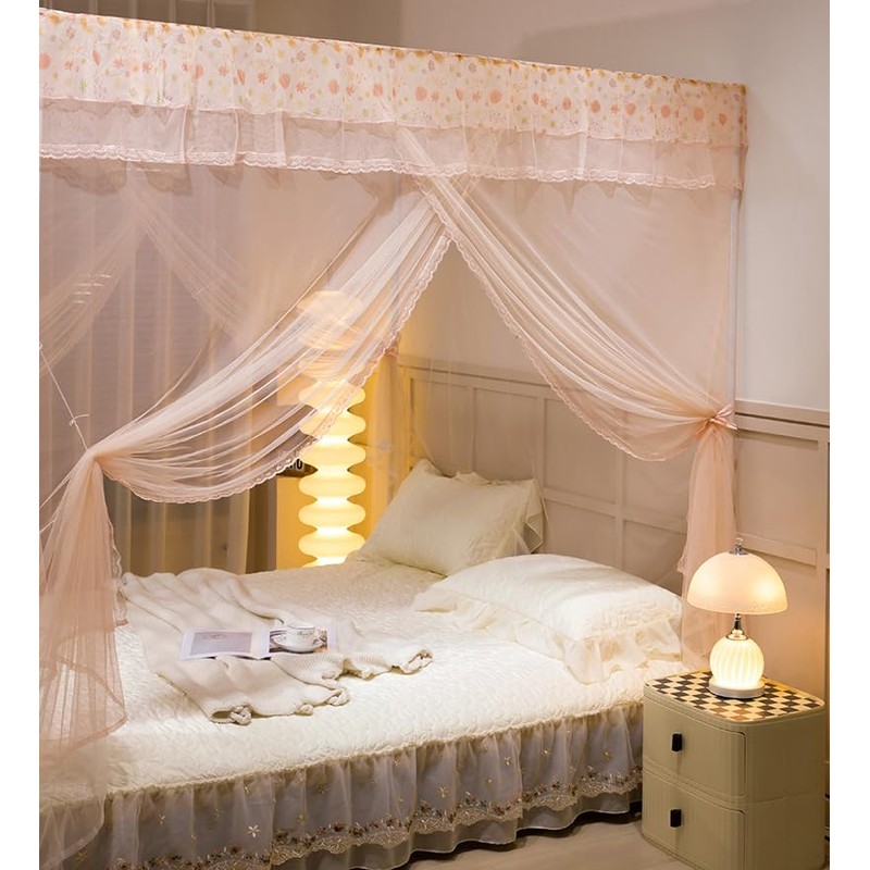 naturetalk Bed Canopy, Princess Bed Curtain Net for Girls &