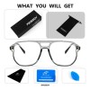 Feisedy Gafas De Bloqueo De Luz Azul Cuadradas Estilo Piloto