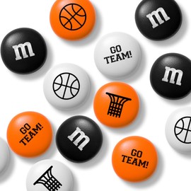 M&M’S Basketball Milk Chocolate Candy Party Favors, set of 30, for Basketball Party Decor, Gifts, Favors or Sports Theme Birthday