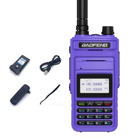 BAOFENG P15UV USB-C 8W Walkie Talkie for Adult Dual Band 1500mAh Battery Ham Radio Long Range Type-c Charging Purple