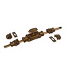 STALLION HARDWARE Antique Brass Cremone Bolt Set - Solid Brass