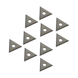Zorqon 1" Triple-Edge Triangle Carbide Paint Scraper Blade, 10Pcs Double-Edged Reversible Replacement Blades, Fit for 1in Scraper, for Removing Paint, Glue, Varnish and Rust