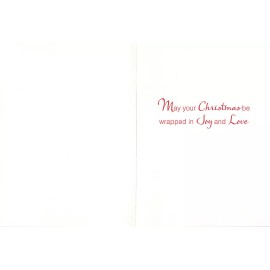 Unbranded A Christmas Wish With Joy And Love Colorful Printed Greeting Card With Envelope