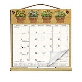 Wooden Refillable Calendar Holder filled with a 2025 calendar and includes an order form page for 2026. We'll include the rest of 2024, too, in case you need it. - HERBS