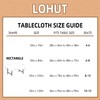LOHUT Thick Linen Embroidered Checkered Tablecloth, Bohe Style Dining Tablecloth,