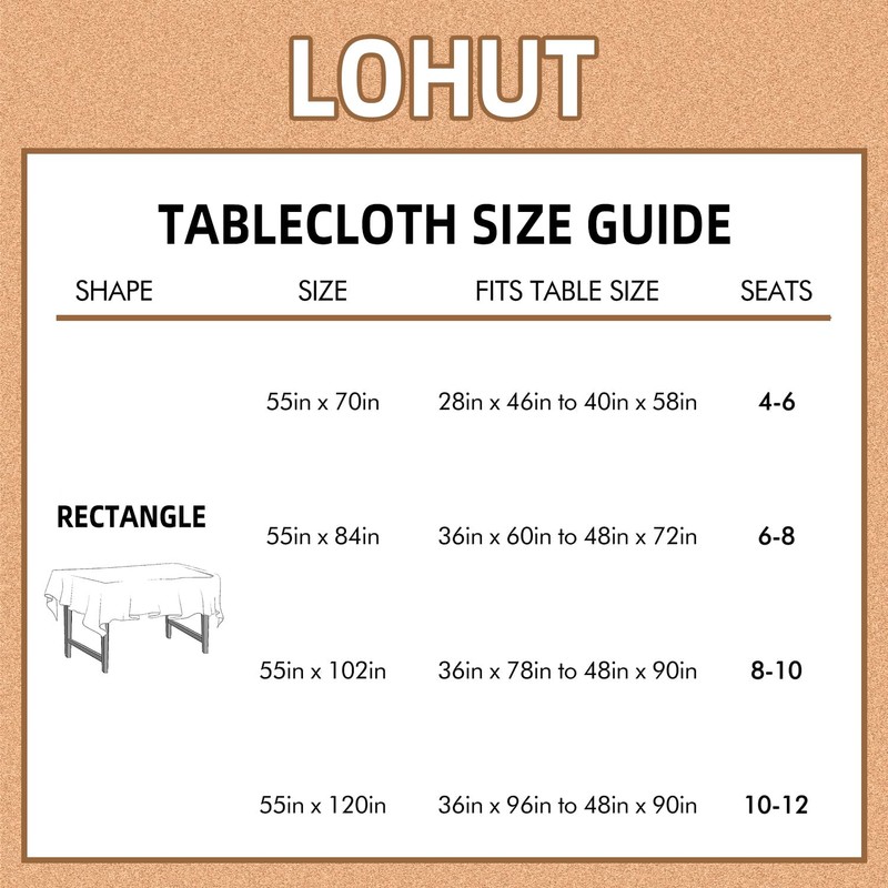LOHUT Thick Linen Embroidered Checkered Tablecloth, Bohe Style Dining Tablecloth,