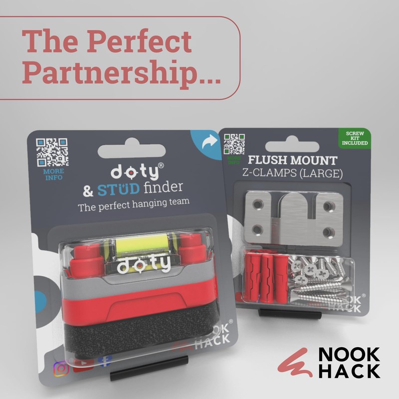 Nook Hack Z-Clamps Large [2 Pairs] | Interlocking Heavy Duty