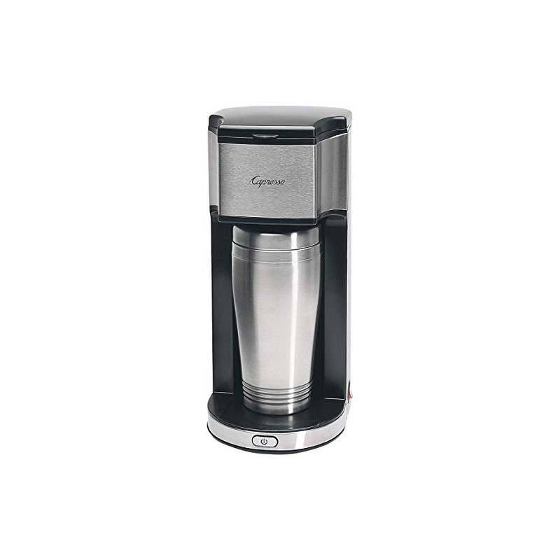Capresso 425 On-the-Go Personal Coffee Maker, Silver/Black
