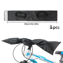 Suuwwn Handlebar Protective Cover Ebike Transport Protection Pack of 2 Rain Cover Handlebar Protection Protective Cover Waterproof Robust and Dust-Proof Bicycle Accessories