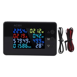 AC Voltage Current Meter Digital Display Voltmeter High Accuracy Electricity Usage Monitor 50‑300V 0‑20A KWS‑AC301L