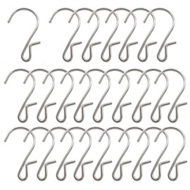 XINGSUI 25Pcs S-Shaped Hook, S-Shaped Metal Hook, Metal Hanger, Christmas Decoration Hook, Party Light Hook, Suitable for Indoor and Outdoor Hanging