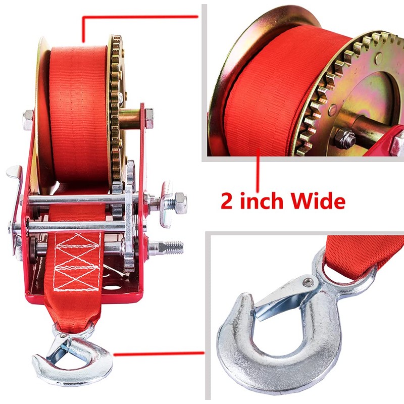 3500 lbs Hand Winch Heavy Duty Two Way Manual Towing