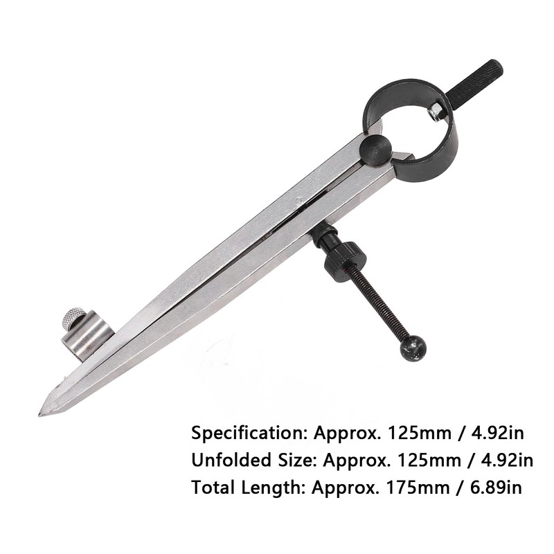 Wing Divider Gauge Carbon Steel Adjustable Angle Lockable Scribing Tool