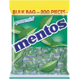 Mentos Individual Wrapped Spearmint Pillowpack, 200 Count
