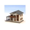 Lok Han Z Gauge S042-2 Two-Story House A, White