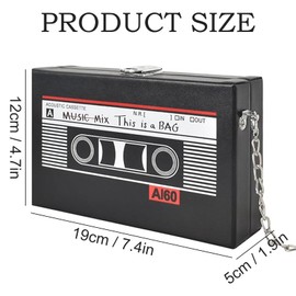 Sertay Shoulder Bag Radio Handbag, Slanted Shoulder Bag, Handbag, Vintage Radio Handbag, Vintage Radio Bag, Shoulder Bag, Radio, Suitable for Work, Dating, Parties, Shopping,, black