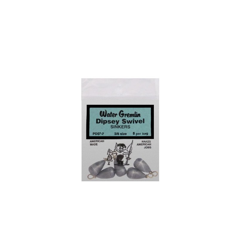 Water Gremlin Company PDS-7 Dipsey Swivel Sinker 3/8oz 5Pc