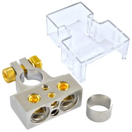 Universal Dual 1/0 & 8 Gauge Positive or Negative Battery Terminal (1 Pack)