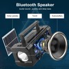 ABEAUROOSE Outdoor Solar Bluetooth Speaker with Emergency Flashlight, FM Radio