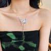 vdwv Butterfly Snake Necklace for Women Alloy Choker Half Butterfly