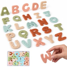 Magnetic Letters for Fridge - Soft Silicone Alphabet Magnets, Toddler ABC