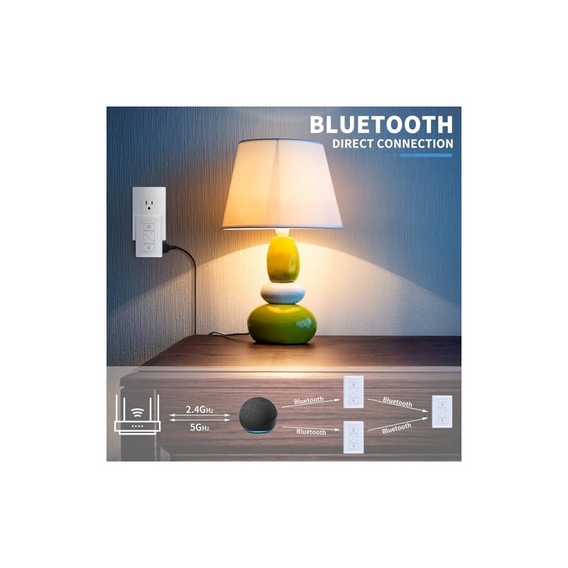 Humpptom Remote, Wireless Remote Control for Lamp Dimmer Switch, Only